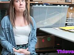 Teen Brooke Bliss gets punished with a big cock in the garage