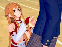 Satisfy your cravings with Yuuki Asuna's big breasts in this 3D hentai video from Sword Art Online
