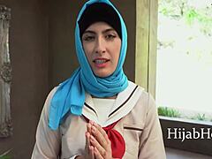 Arab girl in hijab gets a lesson in sexuality