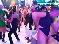 Mature mom and her young lovers in a wild night club orgy