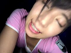 Amateur POV sex with a cute 18-year-old Japanese girl