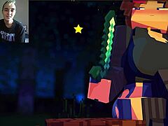 První kaubojka v Minecraftu s velkými prsy a velkým penisem