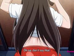 Ocensurerad anime avsugning med bystig tjej