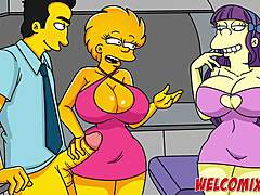 Compilation of explicit Simpsons cartoon scenes with oral and anal sex