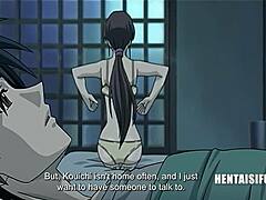 Asiatische Milf wird von einem jungen Jungen in der Cartoon-Sexszene hart durchgenommen