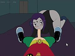 Çizgi film porno yıldızı Raven, 18 titans'ın 21. bölümünde inanılmaz bir oral seks yapıyor