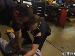 Interracial Gay Threesome with Horny Men and Police
