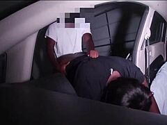 Big black cock gets rough treatment in the front seat of a car