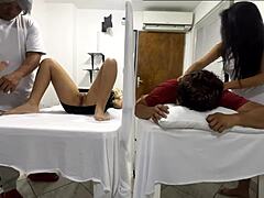 Japońska żona zdradza swojego męża z perwersyjnym lekarzem podczas zmysłowej sesji masażu