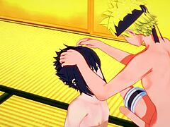 Naruto e Sasuke se entregam ao prazer oral sensual neste vídeo Hentai