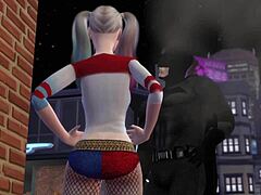 Harley Quinns encontra um encontro sedutor com Batman em um short animado