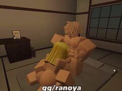 Uma profissional do sexo é penetrada por um personagem Roblox bem dotado