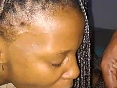 Anita Ngcobo's deepthroat blowjob to a black man