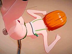 3D-anime av japanske Yotsuba Nakano som får hardcore sex