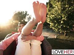 Sophia Leone's seductive foot play and erotic instruction