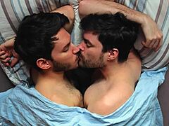 Country gay guys enjoy a mutual handjob session