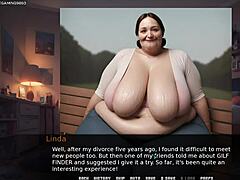 Mature beauty with big tits in 3D game-like porn